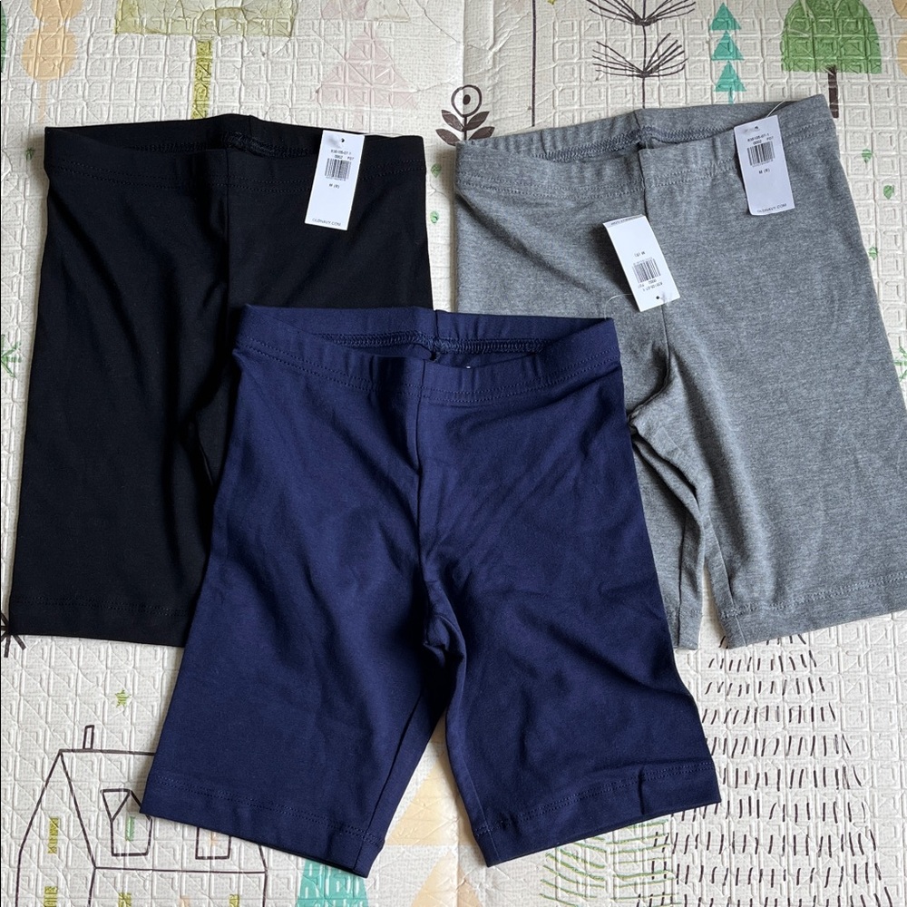 NWT Old Navy Long Jersey Biker Shorts for Girls (Color: Black, Blue, Gray)